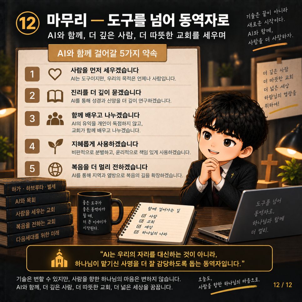 시연 한 번에 결정하지 마십시오 — 교회 AI 도입 전 열두 질문 본문 이미지