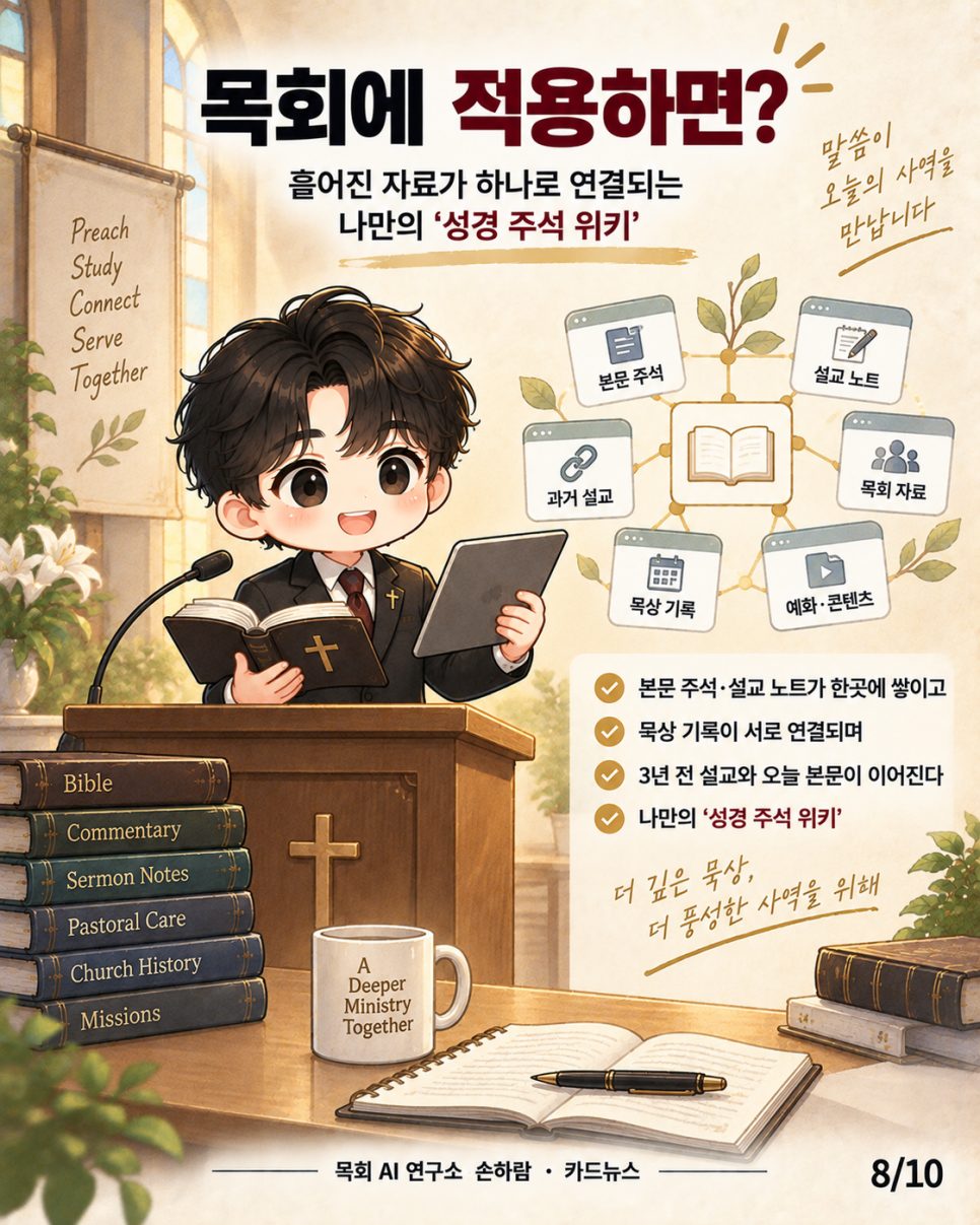 AI에게 '나만의 위키'를 맡겨라 — 안드레 카파시의 LLM Wiki, 그리고 목회 현장 본문 이미지