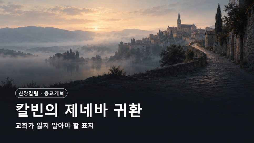 칼빈 제네바 귀환이 묻는 것 | 교회가 잃지 말아야 할 표지 본문 이미지
