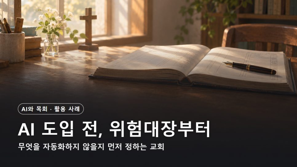 교회 AI 위험대장 만들기 | 도입 전 한 장으로 정하는 책임선 본문 이미지