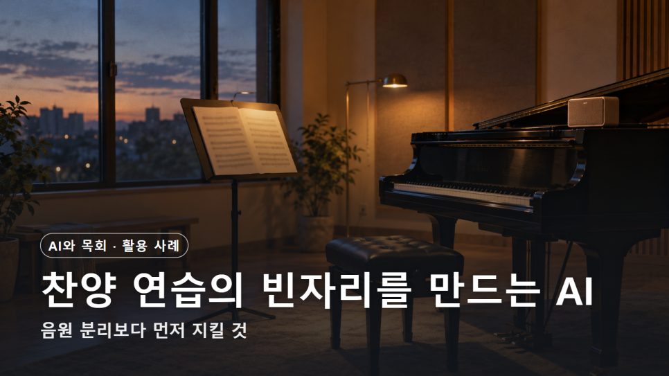 찬양대 연습 AI | 음원 분리보다 먼저 지킬 권리와 동의 본문 이미지